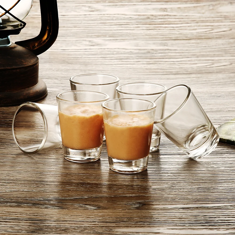 

BCnmviku Espresso Measuring Shot Cups 1.5 oz Espresso Shot Glasses Sets Thickened Graduated Glass Clear Shot Glass, Transparent clear