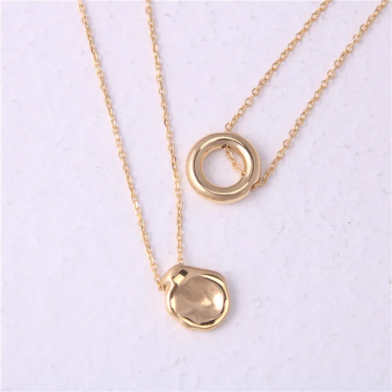 

Joolim Jewelry 18K Gold Plated Dainty Circle Pendant Necklace Stainless Steel Necklace Dainty Necklace