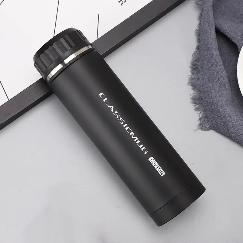 

500ML Thermos Mug With Strainer Vacuum Flask With Filter Stainless Steel Thermal Cup Coffee Mug Water Bottle, Customed color
