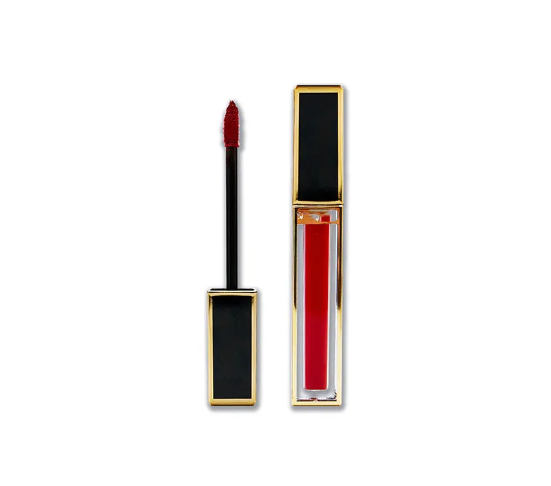 

Square tube velour matte mist surface with white lip glaze