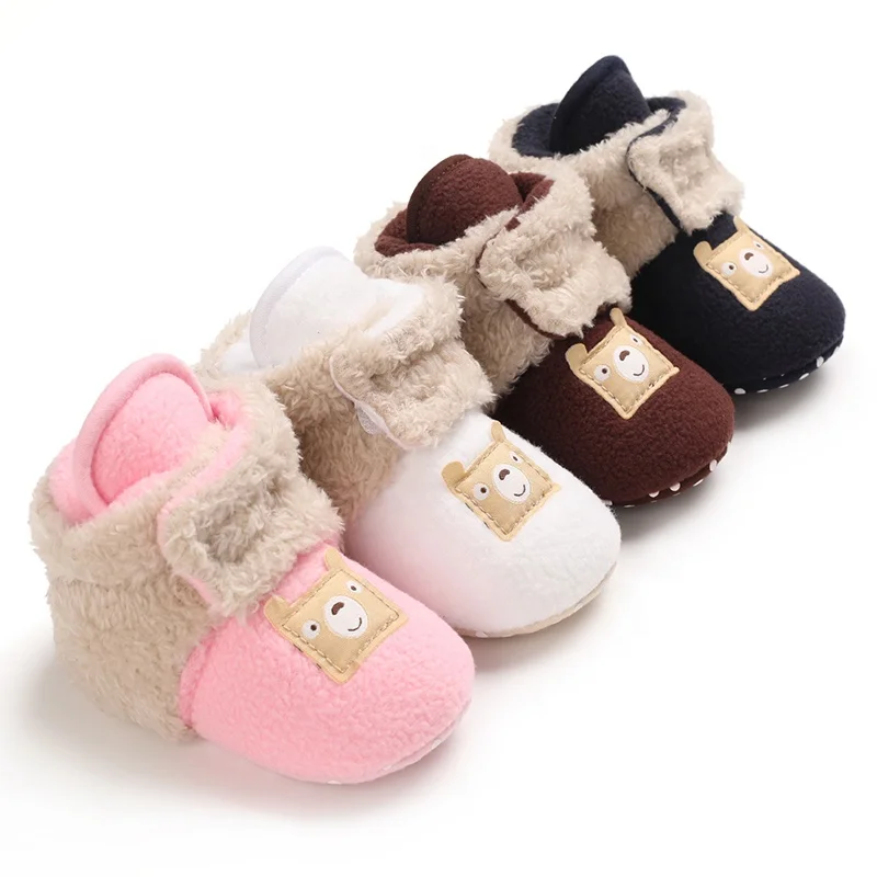 

Winter Fleece Infant Cotton Booties Cartoon Toddler Boots for Baby Girl