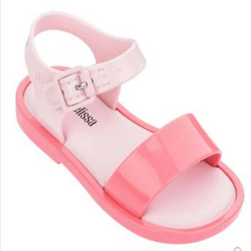 

Summer High Quality Fashion Pvc Jelly Glitter Shoes Pure Color Walking Sandals for Kids Girls