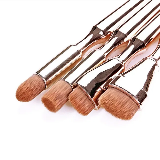 

Beauty Cosmetics Makeup Brush Set Eyebrow Blending Make Up Brushes Goat Synthetic Hair, Gold pink