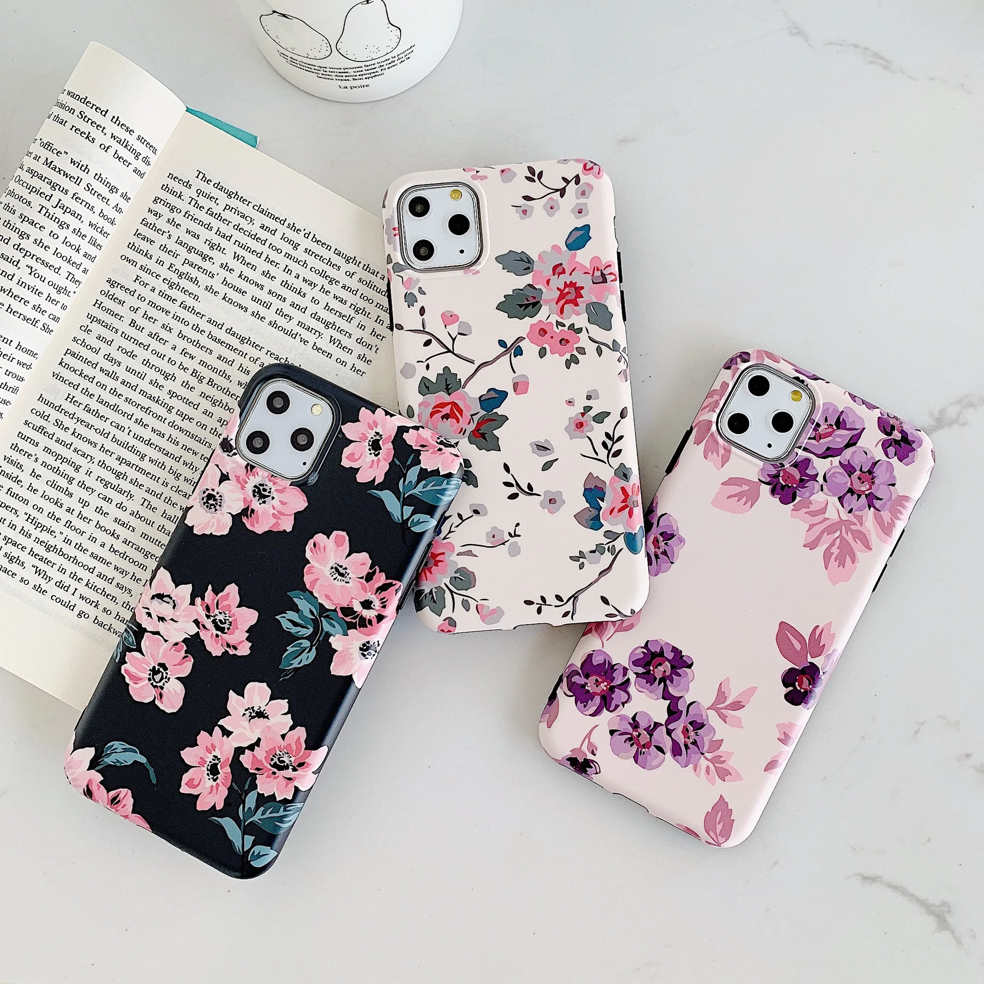 

IMD Shockproof TPU Rose Flower Phone Case For iPhone 11 Pro MAX, For iPhone 11 Pro Flora Flower TPU Case Cover