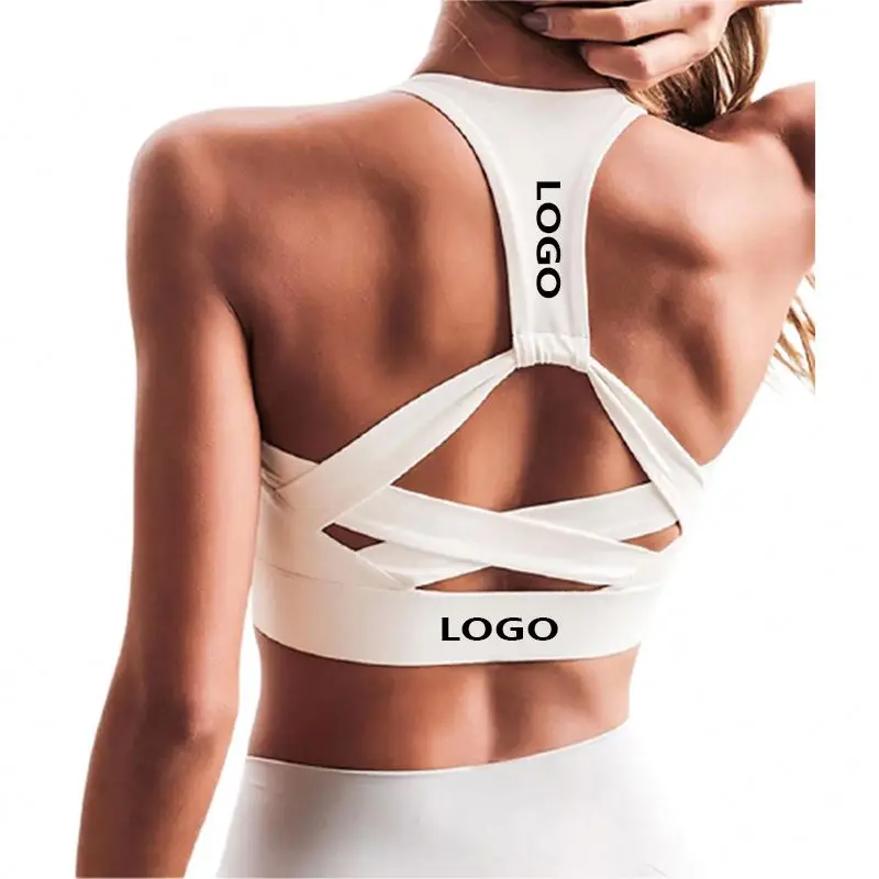 

Fitness Ladies Girls Running Gym Yoga Bra Tops Custom Logo Crane Exercise Workout Women Sports Bra, Picture shows