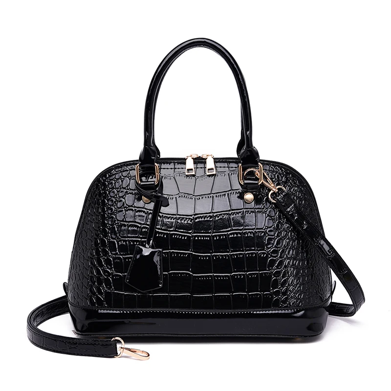 

2021 Fashion Office Lady PU Leather shell Handbag Crocodile Leather Tote Bag Handbags, 3 colors