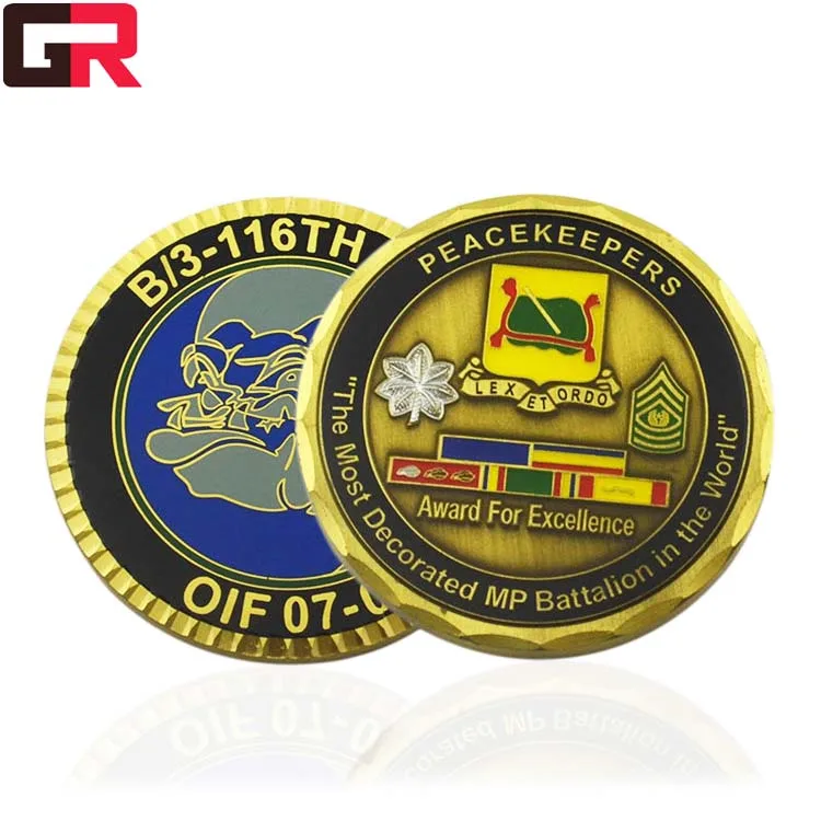 

Factory Wholesale Custom Best Selling Antique Gold Metal Challenge Commemorative Coins