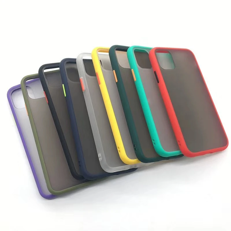 

Frosted pc tpu 2 in 1 clear cell phone case for IPhone 12 Pro Max 11 Xs Max 7 8 Plus