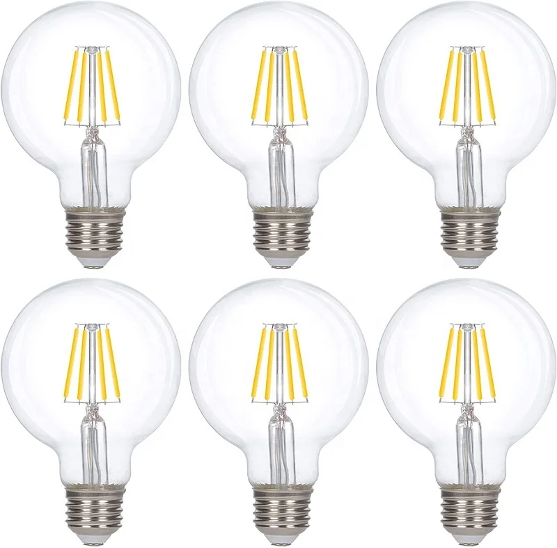 E27 Medium Base G80 Globe LED Edison filament Bulbs suitable for industrial, commercial and residential applications