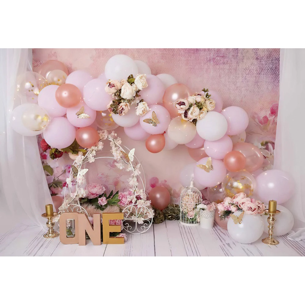 

Pink Balloon flower Birthday Wedding Prom Graduation Photography Backdrop Party Decorations Photoshoot Photobooth