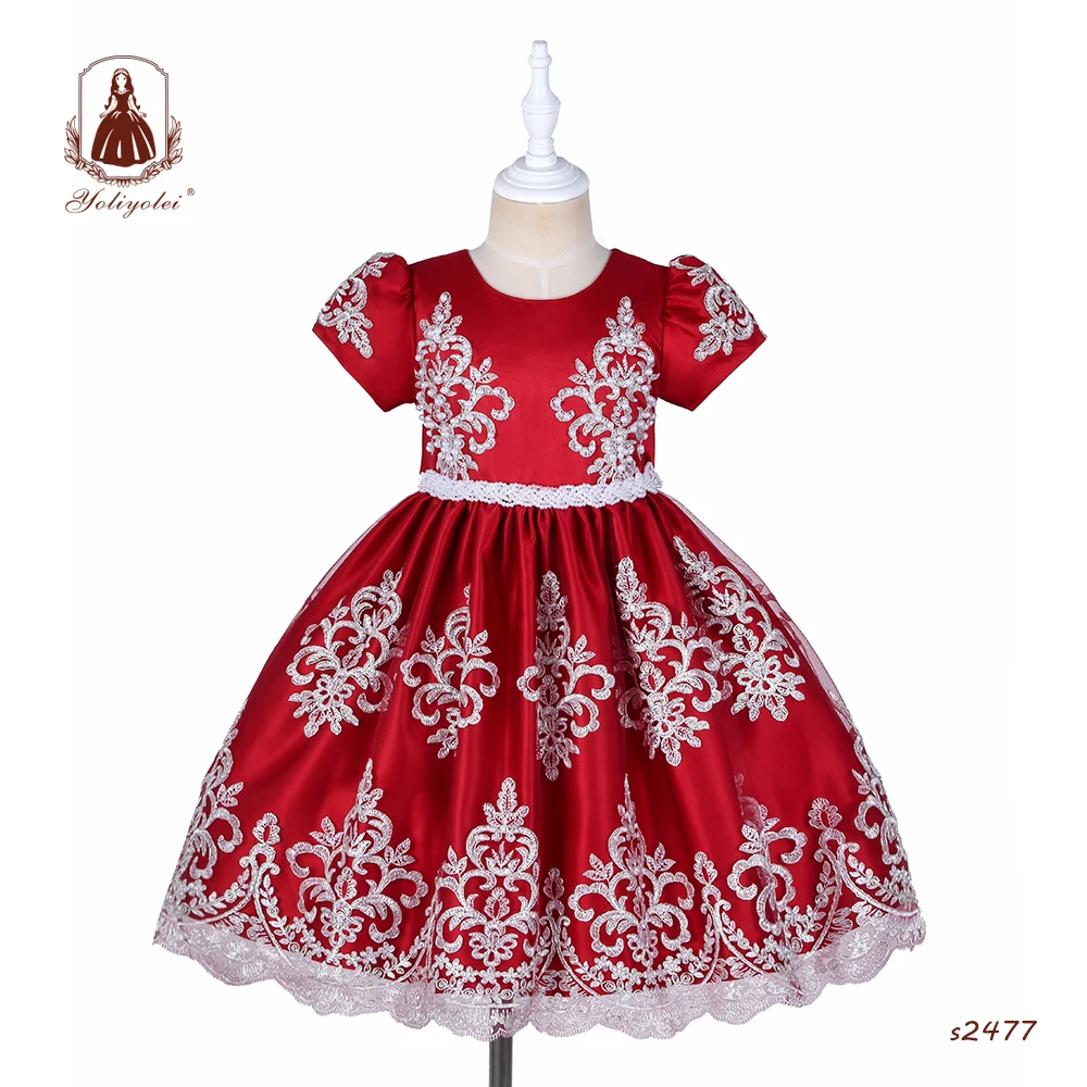 

2020 summer girl dress mini evening dress embroidery