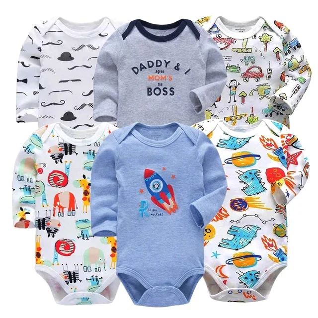 

Long Sleeve Newborn Baby Clothing Baby Romper Cotton Clothes For Baby, As pictures
