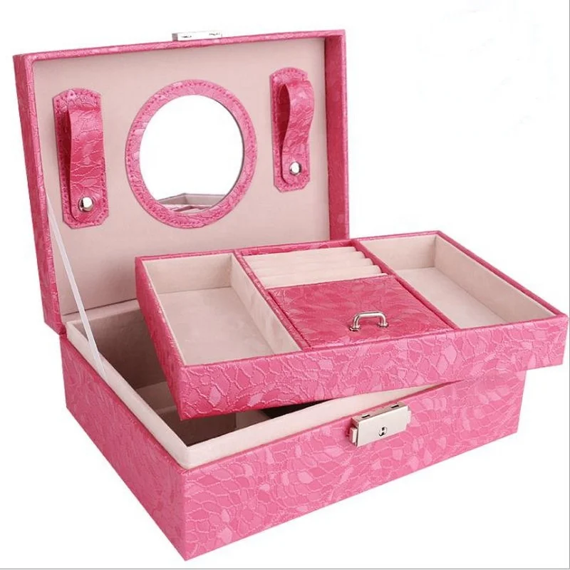

Wholesale India Luxury Dark Blue Leather Storage Box Jewelry Packaging Boxes