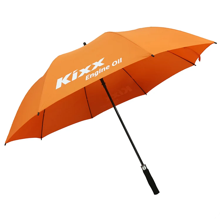 

Promotional Windproof Orange Auto Opening Straight Golf Gift Umbrella