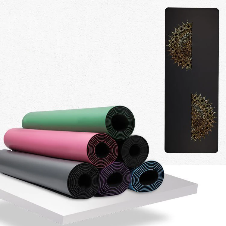 

Custom Position Line Fitness Eco Friendly PU Natural Rubber Yoga Mat, All display and accept custom design