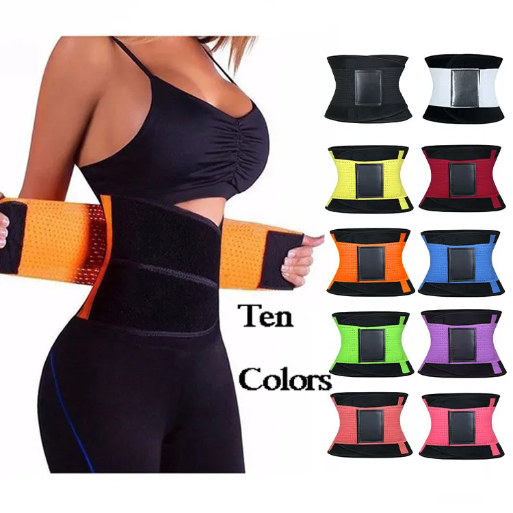 

NANBIN Yellow fitness running sport neoprene waist trimmer slimming belt, As showm
