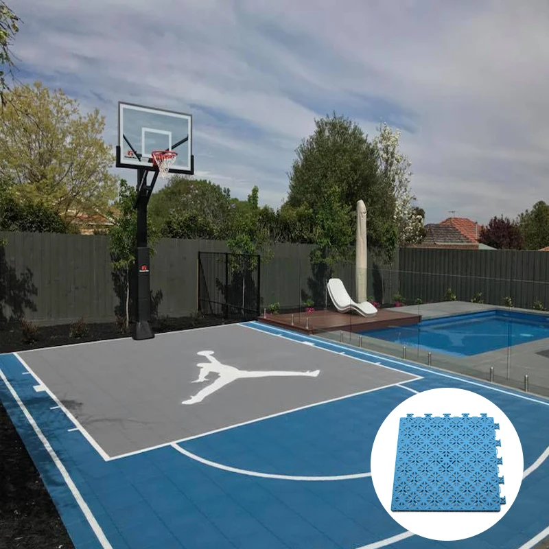 

ZSFloor multi use backyard basketball court sports flooring