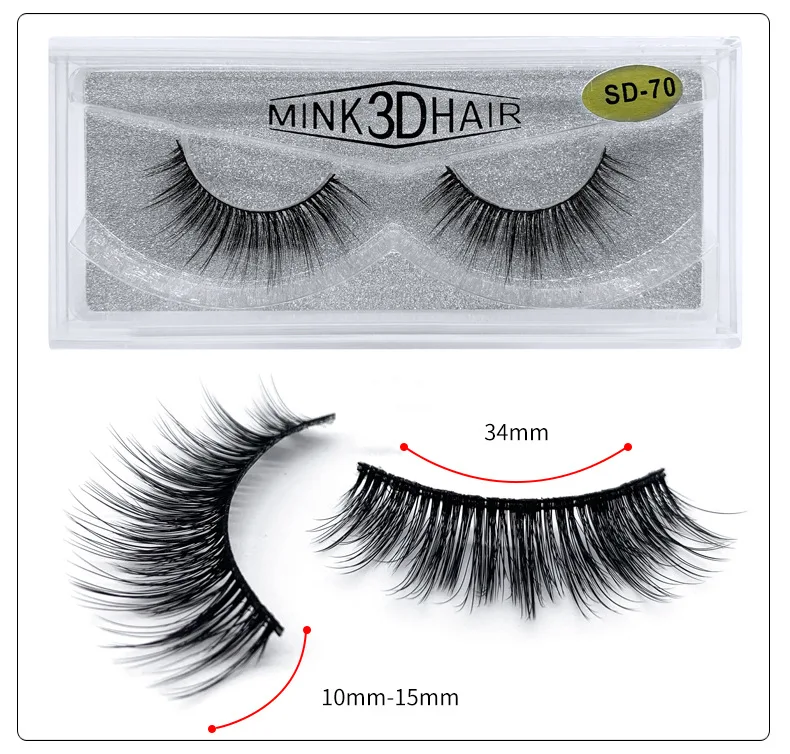 

hot sale SD series eyelashes Mink Lashes Reusable 17mm Extension Lash