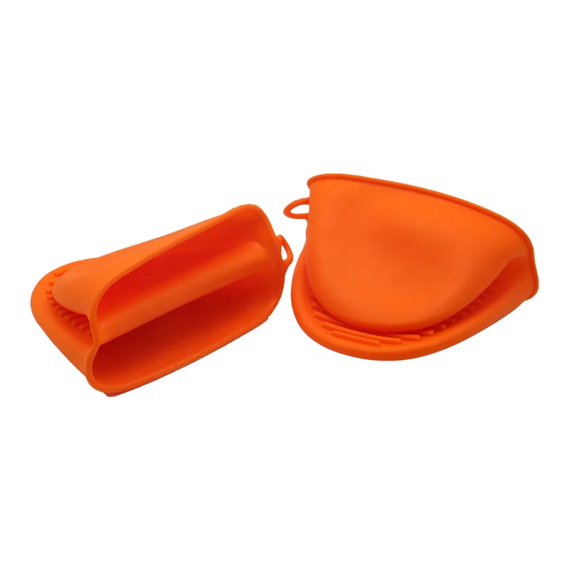 

Factory Direct Anti Slip Finger Protector Silicon oven mitt, Orange...customize color
