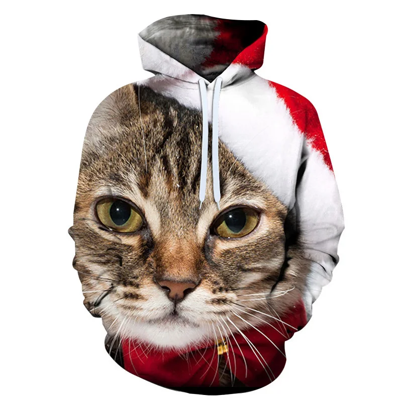 

Three-dimensional cat pattern 3D hoodie sweater