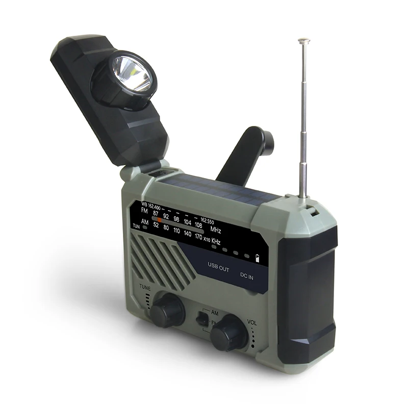 

New design rechargeable amfm dynamo radio