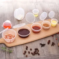 

leak proof take away seasoning cup plastic disposable sauce cup with lid for dressing sauce packing for dressing salad