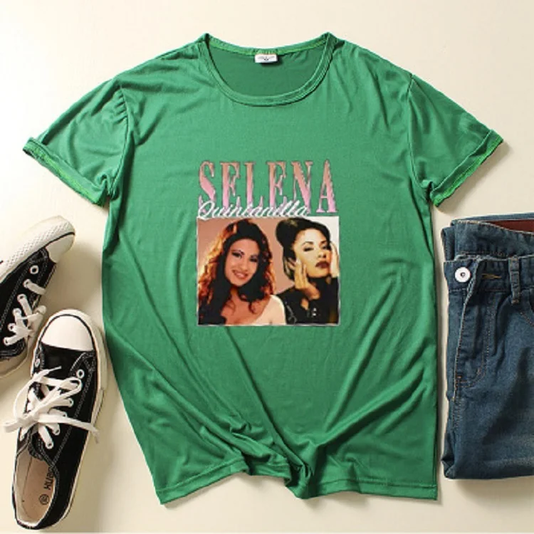 

2021 new women's t-shirt character print short-sleeved women's t-shirt