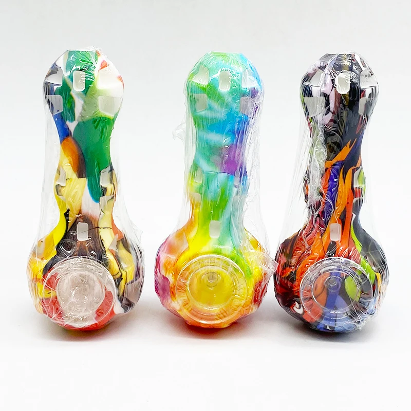 

SHINY New product ideas 2021 silicone pipe tobacco creative weed pipe girly smoking accessory, Mix colors