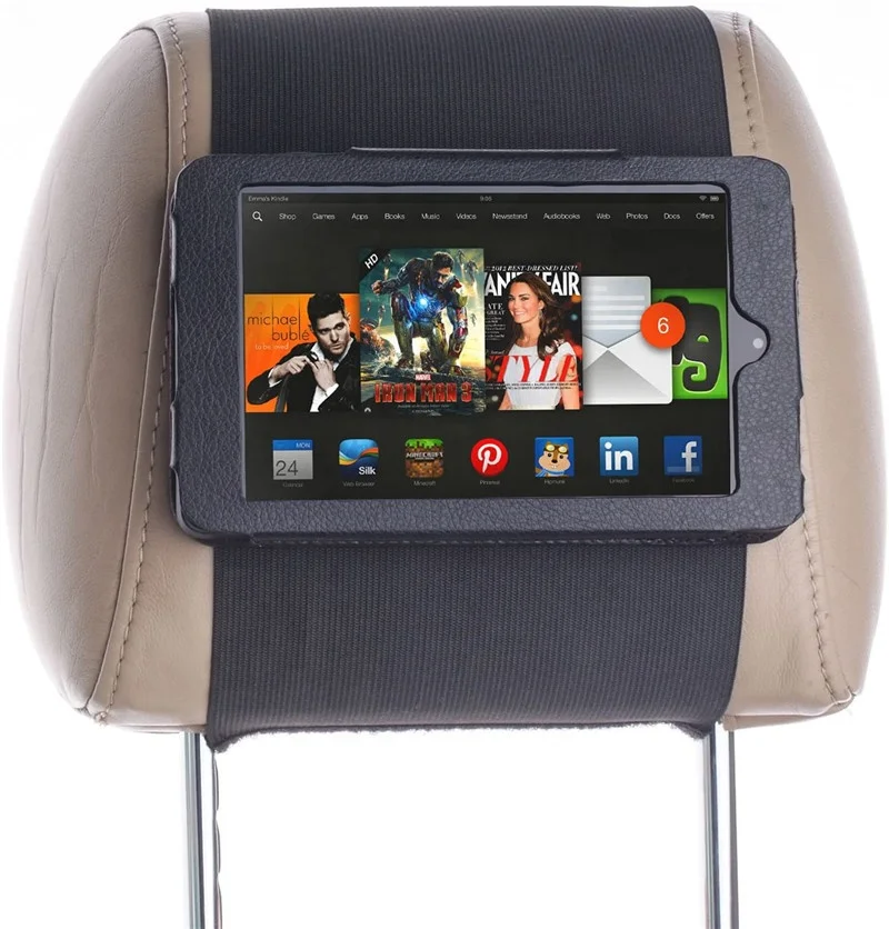 

Custom New Car Mount Headrest Holder Case for ipad 2020 Storage bag, Black