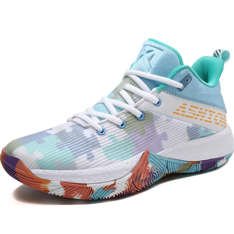 

Dropshipping Custom Logo Colorful Chunky 2021 Breathable Basketball Footwear Men Athletic Sport Trainers Platform Shoes