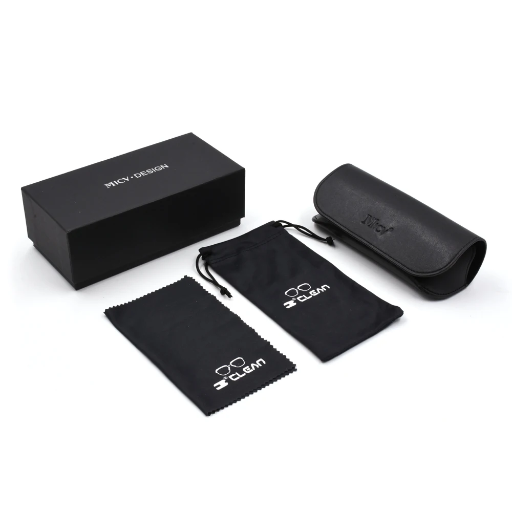 

Wholesale Factory Custom Sunglasses Glasses Eyewear hard Paper Cardboard Packaging Box Case set with Pouch Bag Clean Cloth