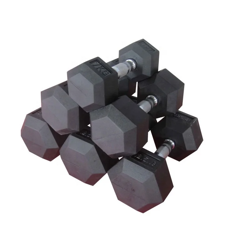 

Hex Dumbbells Rubber Encased Solid Weights Sets Hexagonal Hexa Dumbbell Set Gym