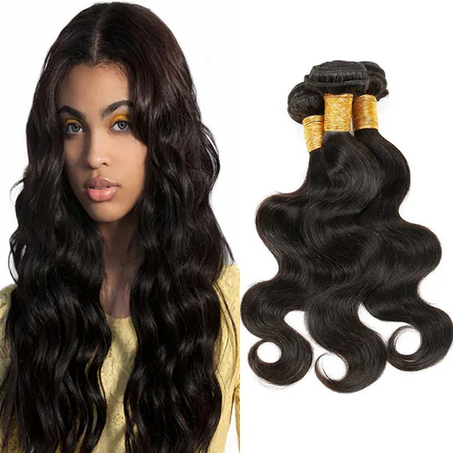 

Geleisi Pure Natural Virgin Brazilian Cuticle Aligned Human Hair Extension Mink Brazilian Body Wave Hair Bundles