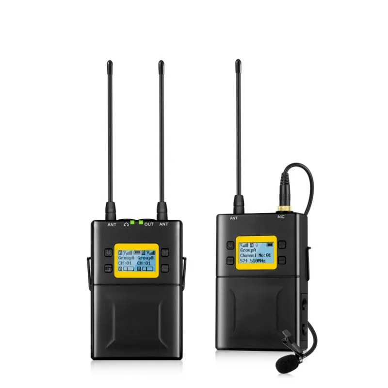 

Professional UHF lapel wireless microphone system for DSLR Cameras