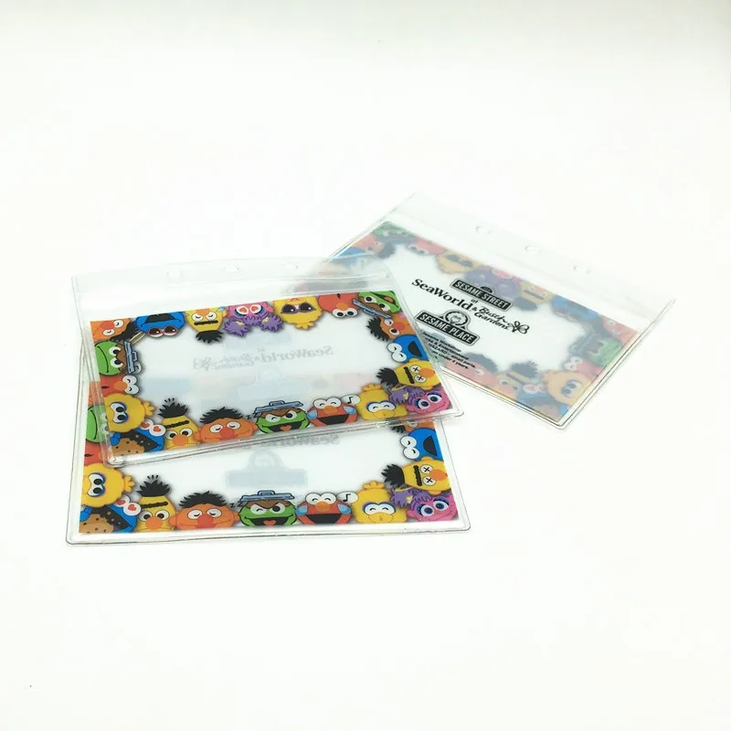 

Customized Transparent hard business plastic card holder, Pms color
