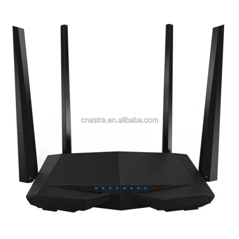 

Tenda AC6 Wireless Wifi Router Gigabit Dual-Band AC1200 Repeater with 4*5dBi High Gain Antennas Wider Coverage, Black