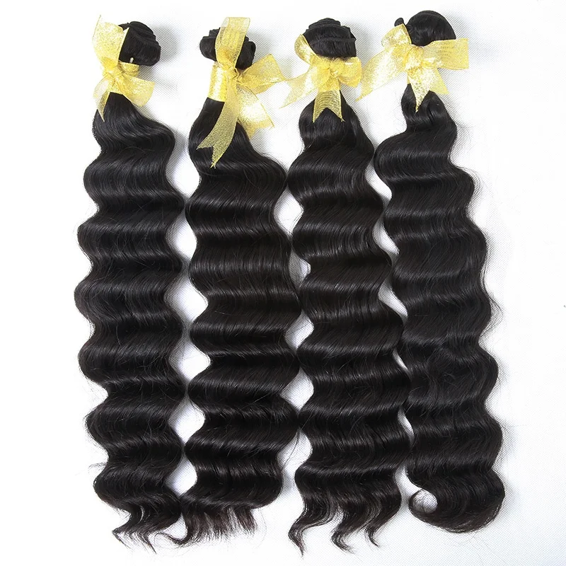 

Mellow Waves Wholesale Fatory Price Indian Hair Bundles Weave Unprocessed Deep Wave Bundles 100% Human Original Hair For Women