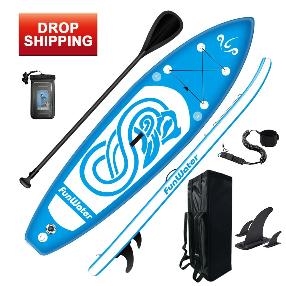 

FUNWATER drop shipping sup paddle board wholesal sup surf paddle board surfboard stand surface paddle board, Blue,orange