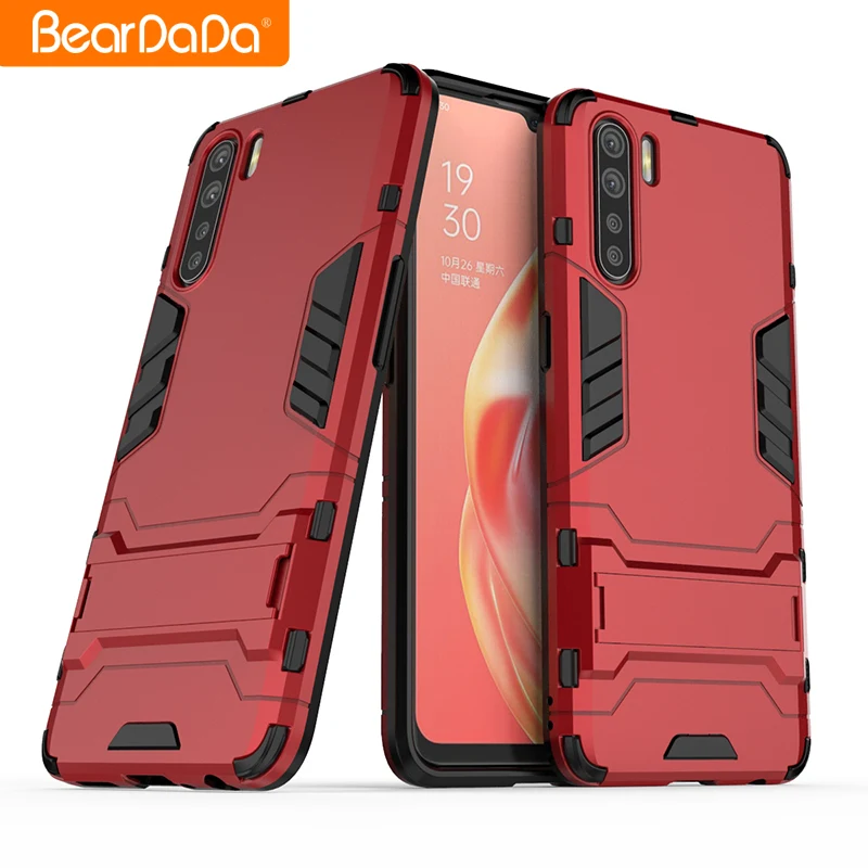 

Bumper Tpu Kickstand Case Hard PC Back Cover Mobile Phone Protective Case For Xiaomi Poco X3 NFC Covers For Oppo A91 F15