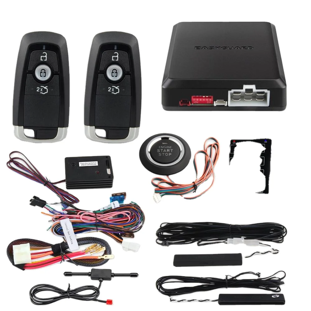

EASYGUARD EC002-FO3-NS RFID PKE Car Alarm System Passive Keyless Entry touch password entry & remote engine start