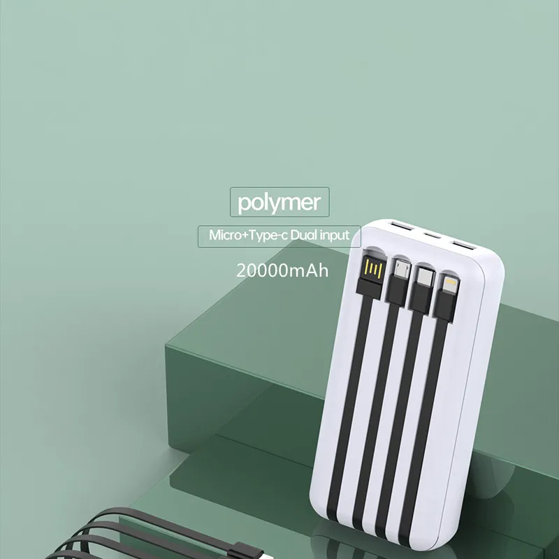 

Portable power bank high capacity 20000mah power banks OEM powerbank for smart phone, Black/white