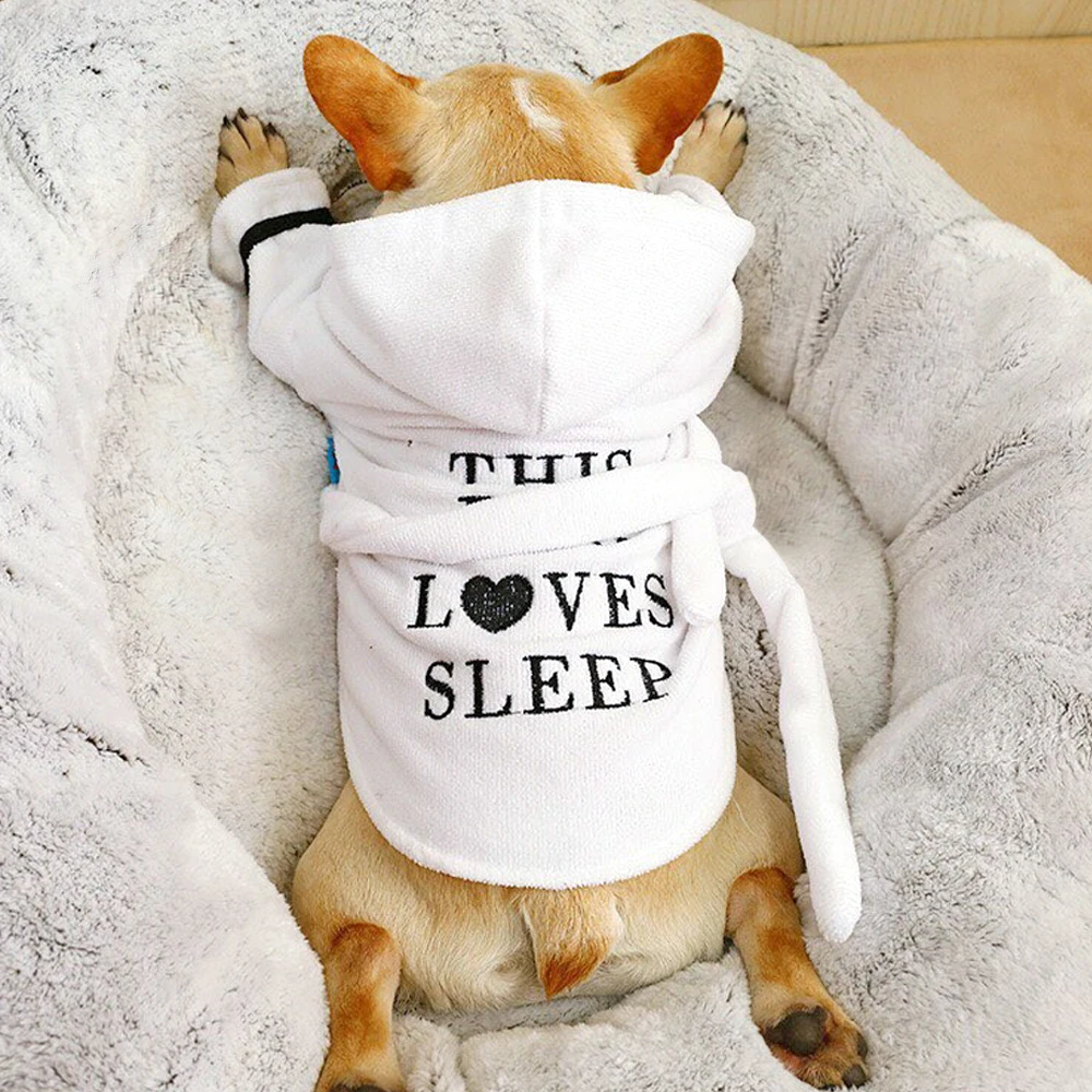 

Hot Wholesale Fashion Luxury Printing cotton Enjoy Pet Dog Clothing Bathrobe