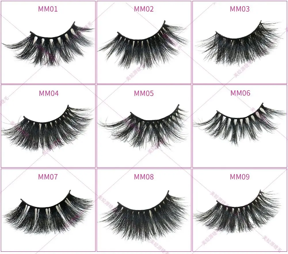 

Wholesale 25mm mink fur 3d eyelashes with can be customized curved eyelashes