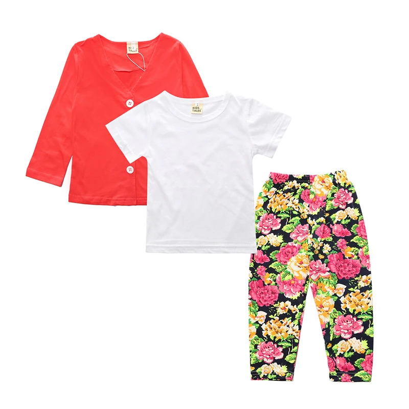 

Wholesale In China Custom 3 Pcs Cotton Baby Girl Clothes Sets, Mint toddler ruffl clothes