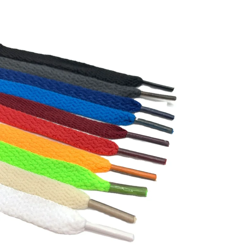 

custom plastic tip bulk color wholesale tie dye shoelaces flat shoelace charms custom logo packaging