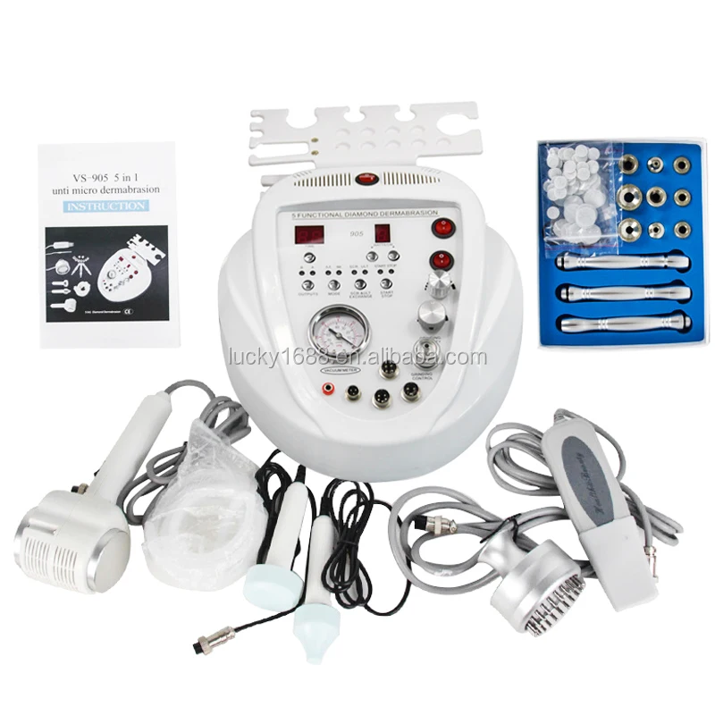 

5 in 1 Hydro Dermabrasion Diamond Microdermabrasion Machine Jet Peel Skin Cleansing Equipment With LED micro-electricity, White