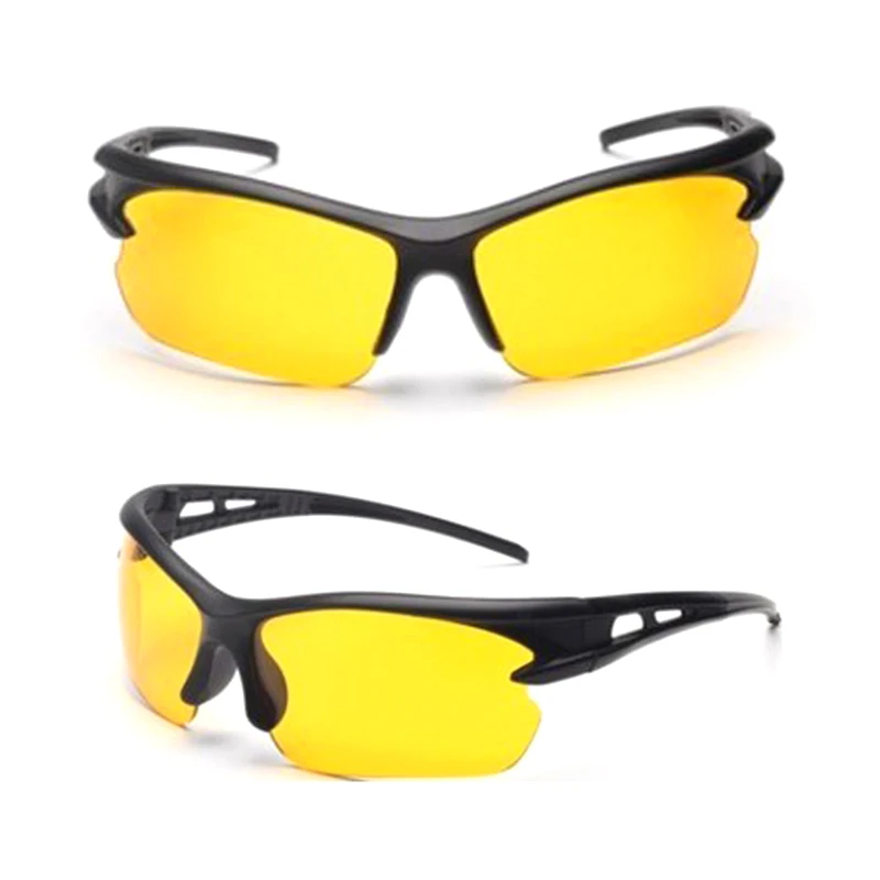 

Best Cheap Driving Sports Promotion Sun Glasses Men Windproof Motorcycle Bike Glasses Yellow Night Vision Glasses for Driving