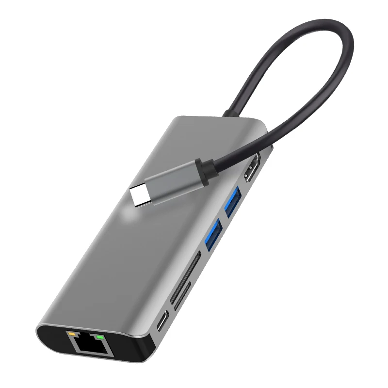

7in1 USB 3.0 hub Type C to 7 PORTS USB 3.0+TF SD DC IN hub, Support oem