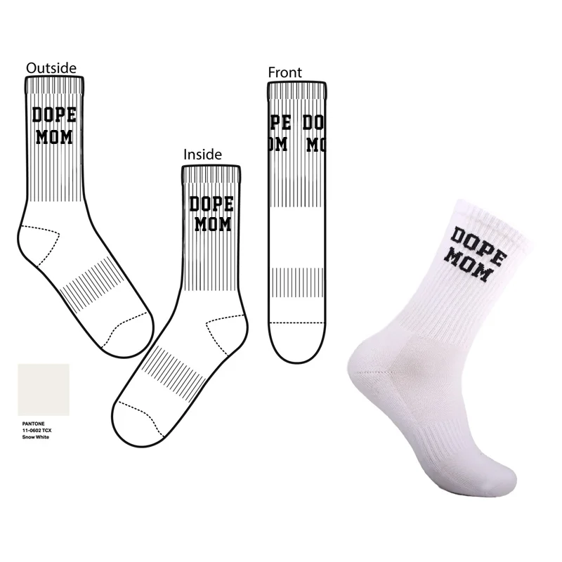 

OEM fashion dress bamboo socks mens design logo basketball socks white black 100% cotton crew sports custom logo socks