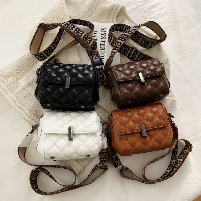 

Quilted PU Leather Crossbody Bags For Women Mini Shoulder Messenger Bag Fashion Handbags and Purses, Multicolor